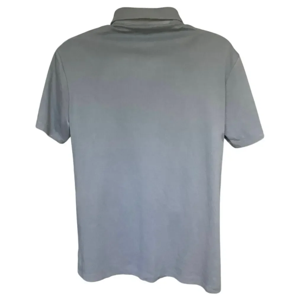 Banana Republic Men’s Polo Shirt Large Blue Gray Cotton Short Sleeve Casual Golf